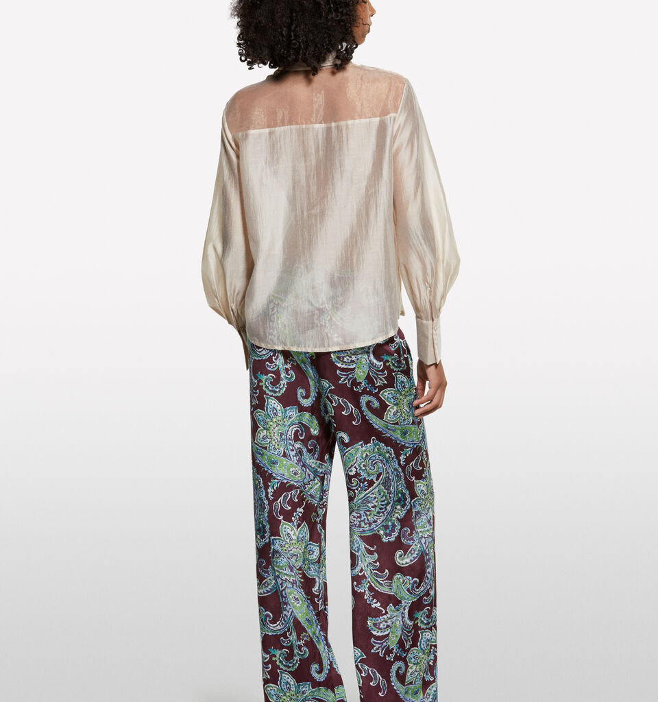 Chemise beige semi-transparente - chemises pour femme - Beige | Sisley image number 2